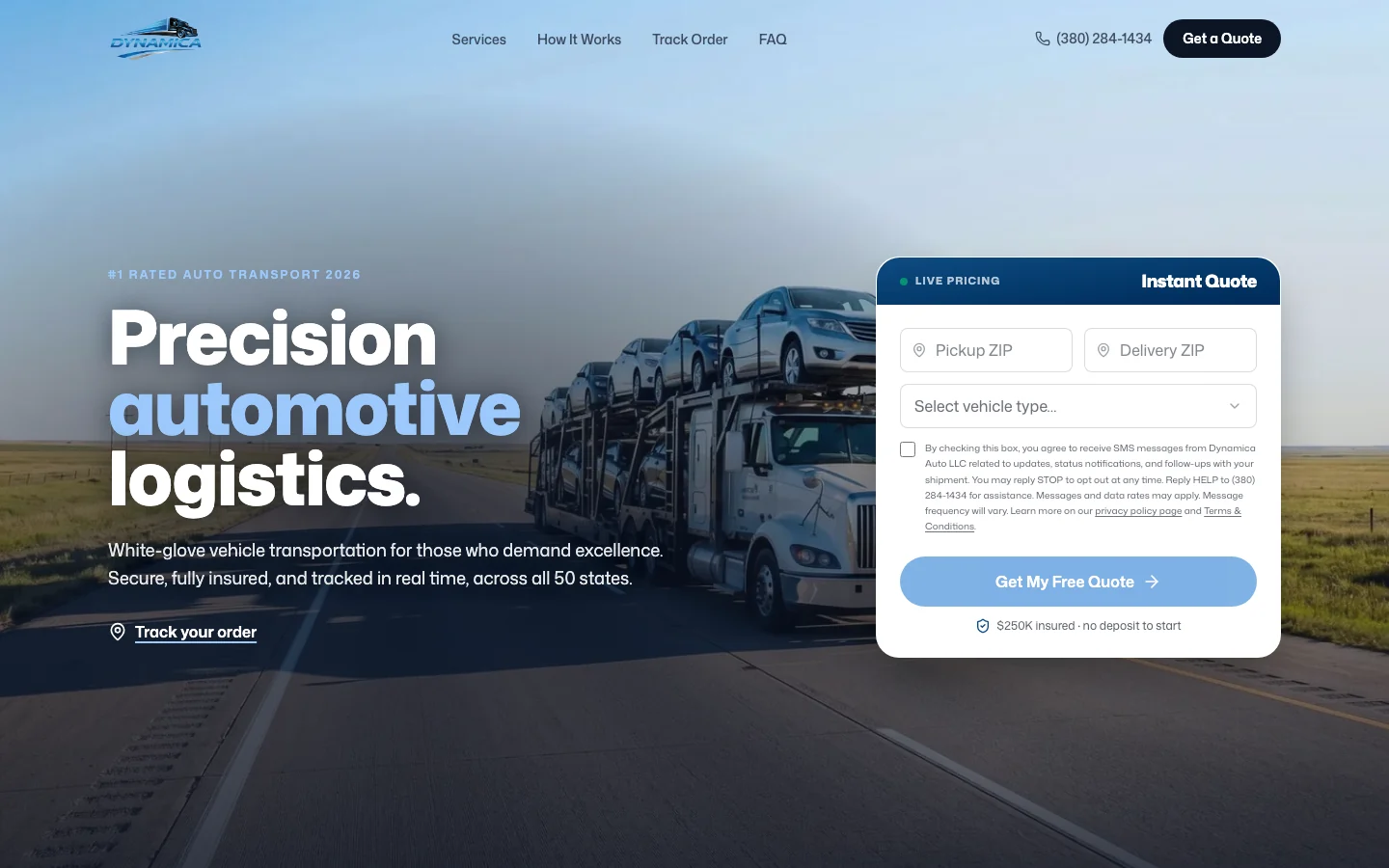 Dynamica Auto website
